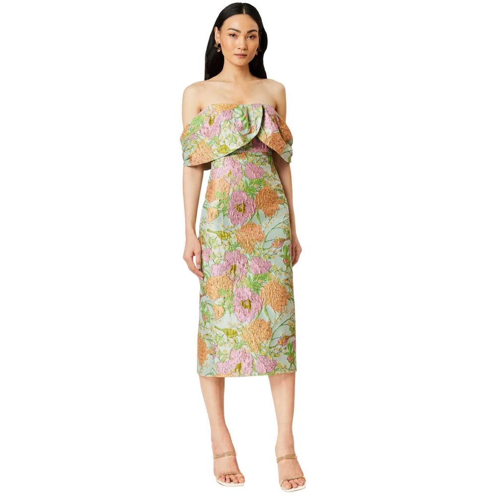 Elliatt Floral Off-Shoulder Dress - Pink and Orange